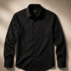VELARÉ VELARÉ Black Overshirt — flat lay, luxury menswear
