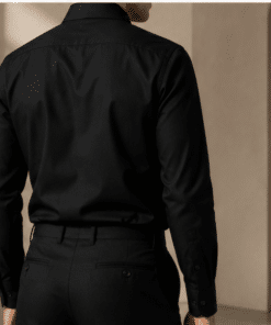 VELARÉ VELARÉ Black Overshirt — styled back view, luxury menswear