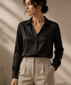 VELARÉ VELARÉ Black Signature Shirt — styled front view, luxury menswear