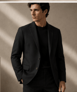 VELARÉ VELARÉ Black Tailored Blazer — styled front view, luxury menswear