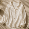 VELARÉ VELARÉ Off-White Cotton Poplin Shirt — flat lay, luxury menswear