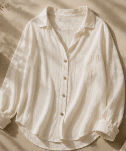 VELARÉ VELARÉ Off-White Cotton Poplin Shirt — flat lay, luxury menswear