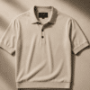 VELARÉ VELARÉ Sand Knit Polo — flat lay, luxury menswear